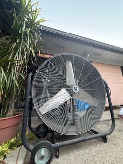 Large Industrial Drum Fan on Wheels