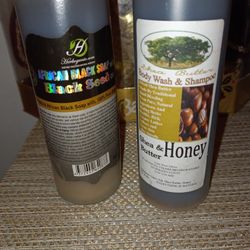100% Pure African Black Soap & Body Wash & Shampoo 