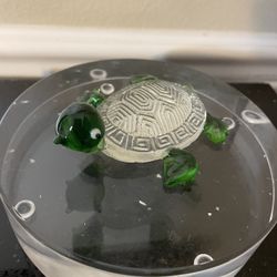 3” Glass Turtle  Figurine 