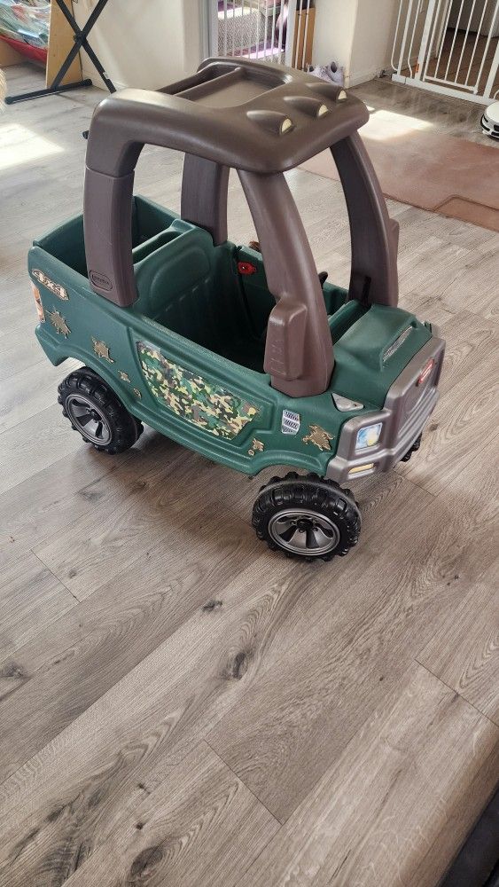 Ride On Little Tikes COZY Coupe TRUCK OFF-ROADER - GREEN / CAMO