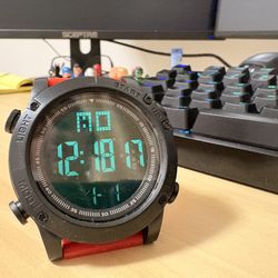 Digital Military Watch (Red Strap)