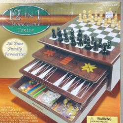 12 in 1 Wood Game Set