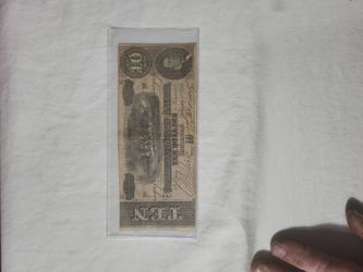 1864 Confederate States Of America $10 Note