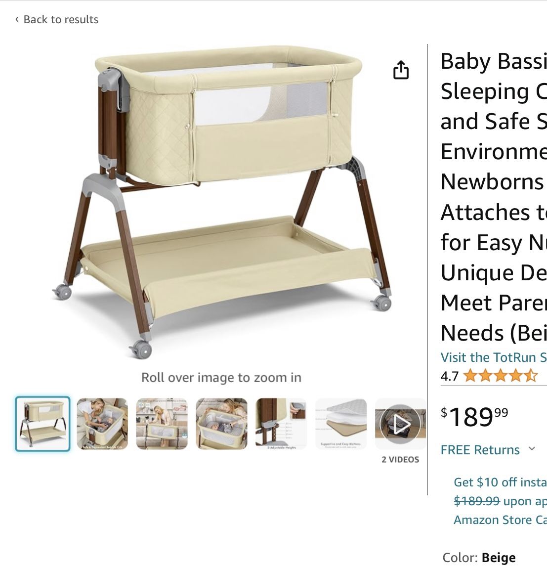 New Baby Bassinet Sleeping Crib Cozy and Safe Sleep Environment