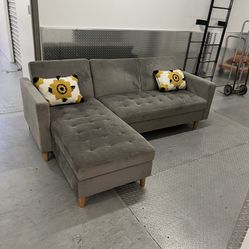 Sectional Sofa With Storage And Foldable To Bed 