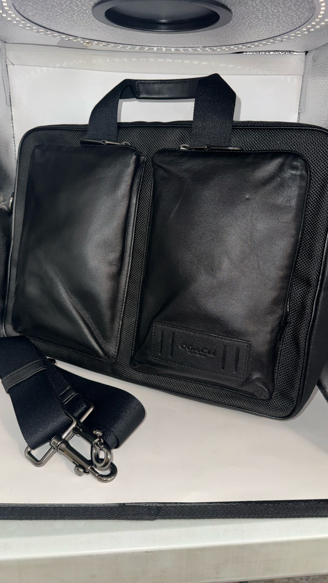 COACH 6705 Black RIDER Briefcase Travel Laptop Shoulder Bag (QB/BLK)