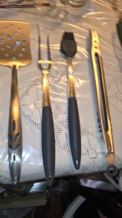 Juego de 4 utensilios para parrilla de princess house nuevo