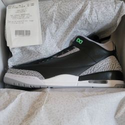 Jordan 3 Green Glow Ds Size 10.5 and 11
