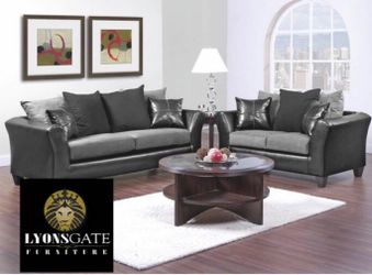 New Grey Couch And Loveseat Set