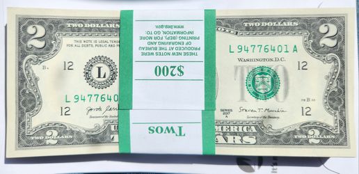 sequential $2 Bill Notes