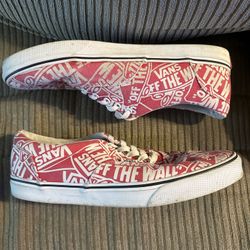 Vans Off The Wall Men’s Red And White Doheny Sneakers