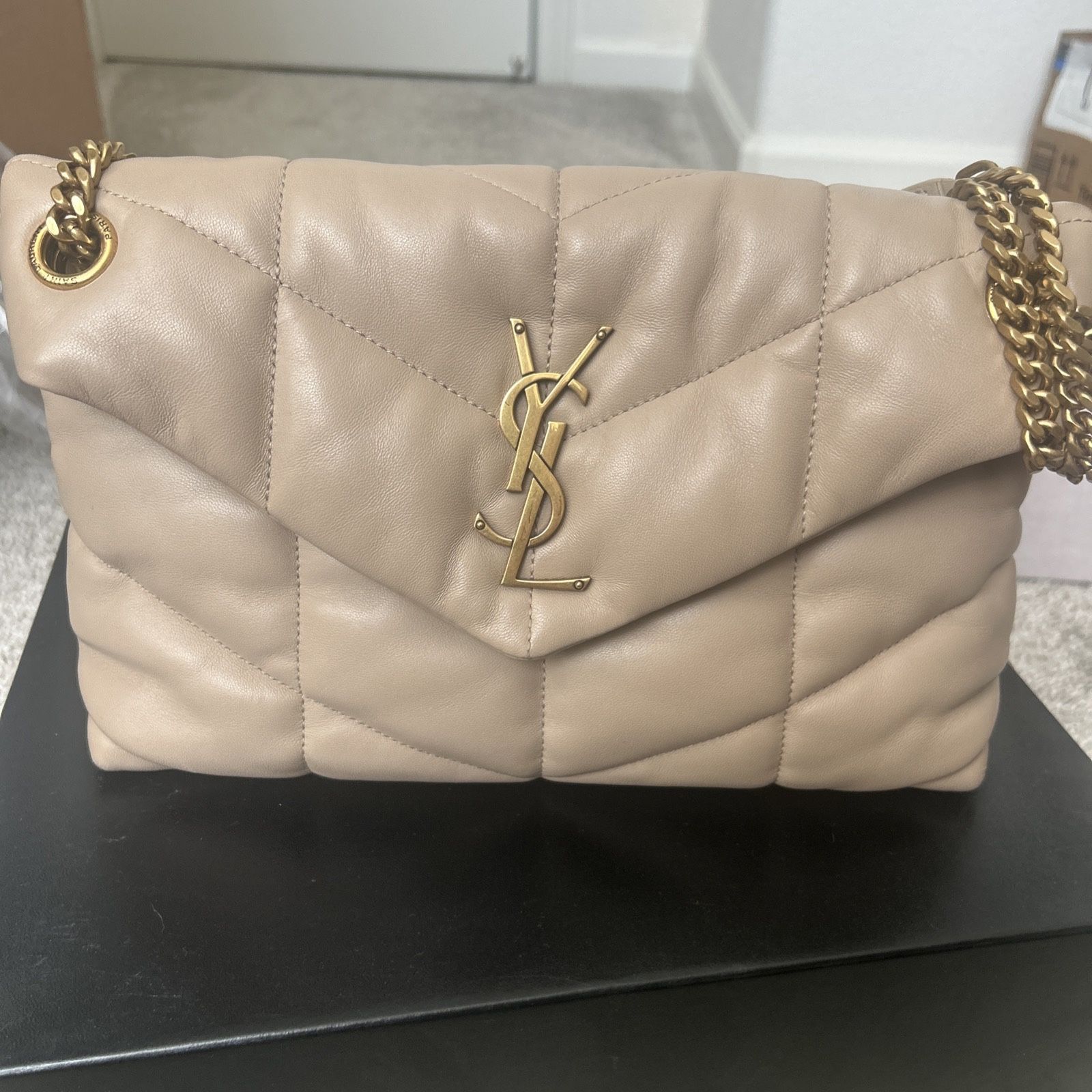 Saint Laurent  Puffer Loulou  Toy Shoulder Bag in Quilted Lambskin