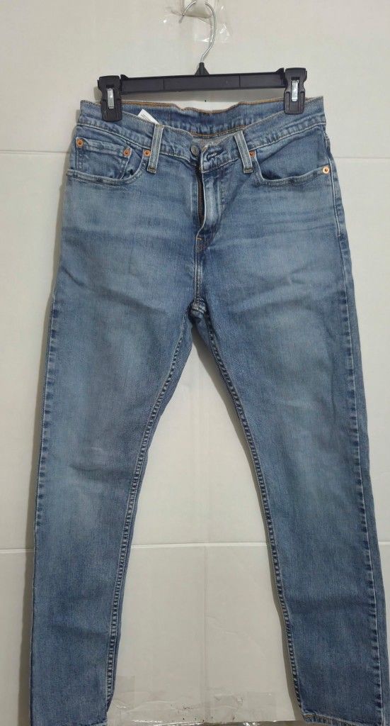 Levi's 512 Premium Jeans Men W29 L30 Slim Tapered Faded Blue