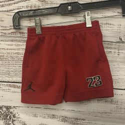Red Jordan basketball shorts size 12 months