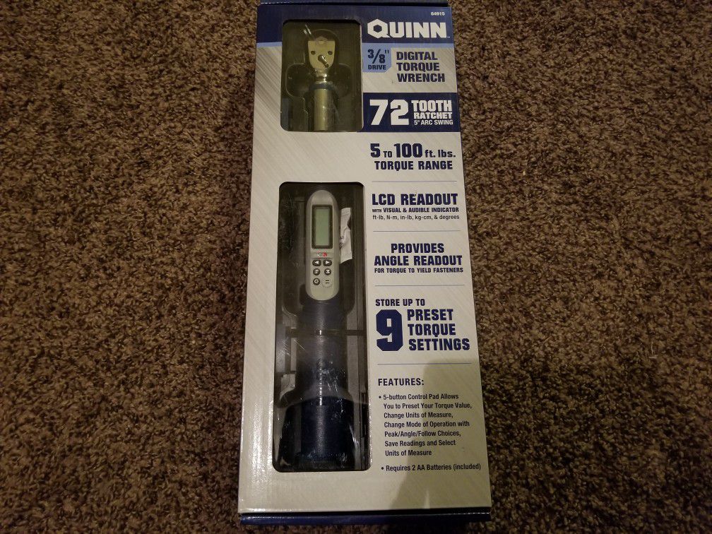 Quinn 3/8 In. Drive Digital Torque Wrench
