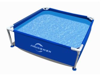 4 Foot x 12 Inch Miniature Durable Vinyl Outdoor Above Ground Frame Kiddie Swimming and Teaching Baby Pool for Ages 3 and Up, Blue