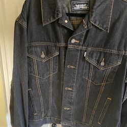 Levi Strauss & Co. Trucker Style Dark Blue Denim Jean Jacket