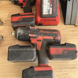Snap On Cordless 3/8 & 1/2 Impacts With Batteries And Charger