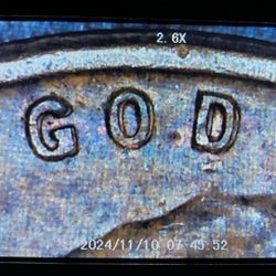 Penny 1957. D Doubled die Obverse Error Uncertified 