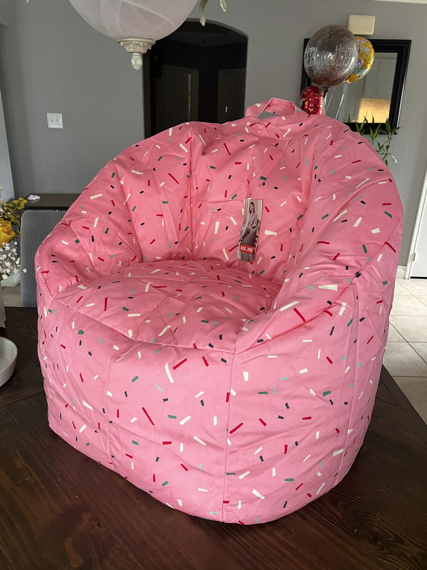 Big joe bean bag chair online pink