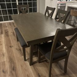 Dining table and chairs 