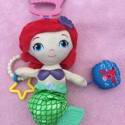 Disney Baby Ariel The Little Mermaid Activity Stroller Baby Toy Vibrate Sensory