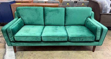 80x34x18-34in new assembled green velvet 3 seats sofa