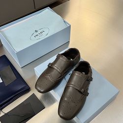 Prada Men’s Leather Shoes With Box New 