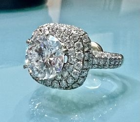 🔥💎 Dazzling 14k White Gold 4.28ct Diamond Estate Ring