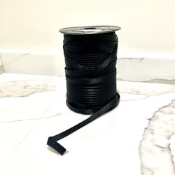 Black 3/8” Elastic Bulk On Spool 