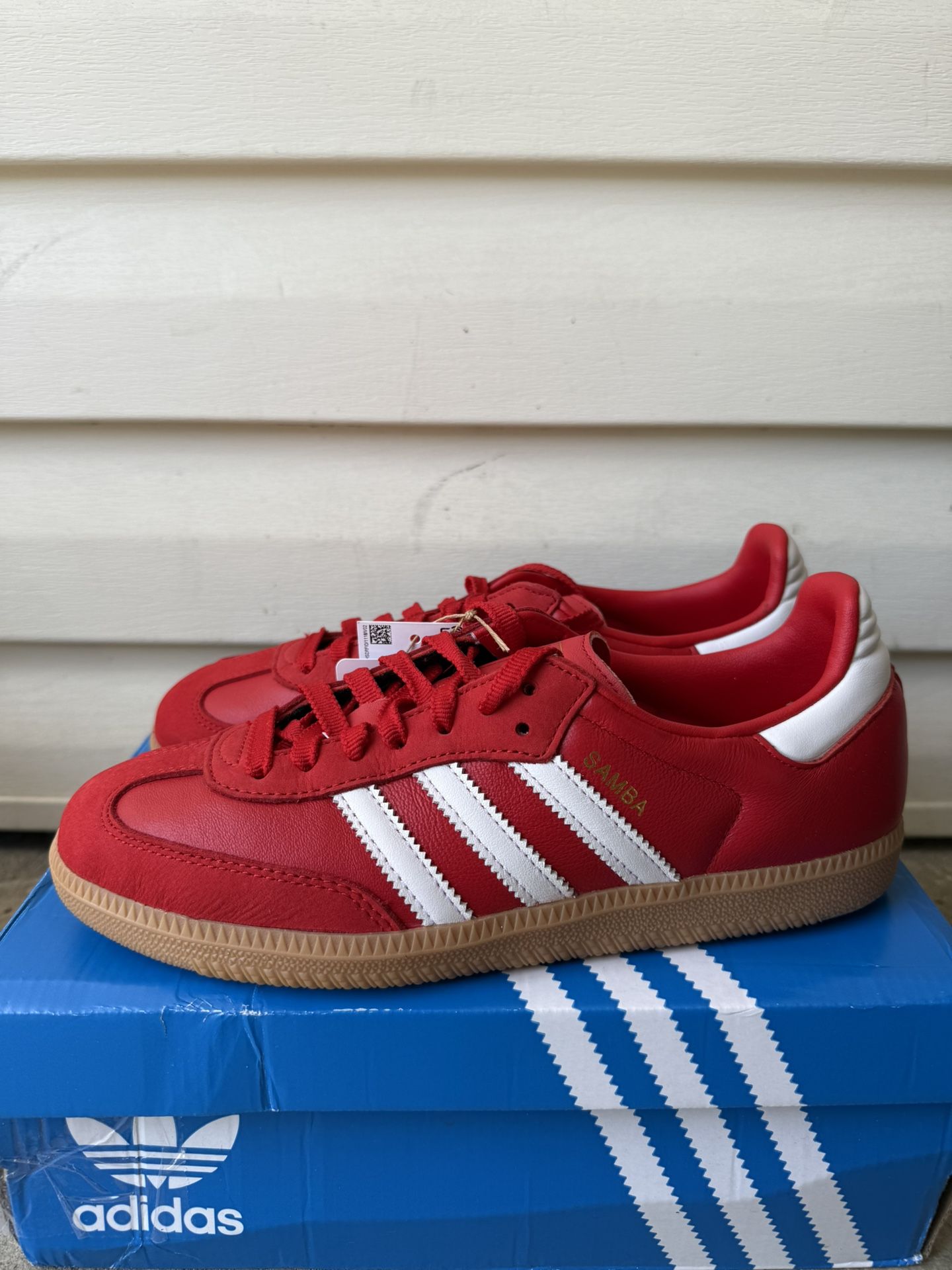 adidas Womens Samba OG Better Scarlet White IE6524 Size 7.5
