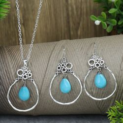 3pcs Turquoise Jewelry Set