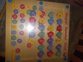 Kids magnetic alphabet board