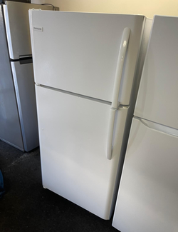 Frigidaire Top Freezer Fridge – White, Ice Maker Ready