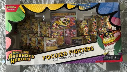 Pokémon Focused Fighters Premium Collection Mega Evolution Ascended Hero’s NIB