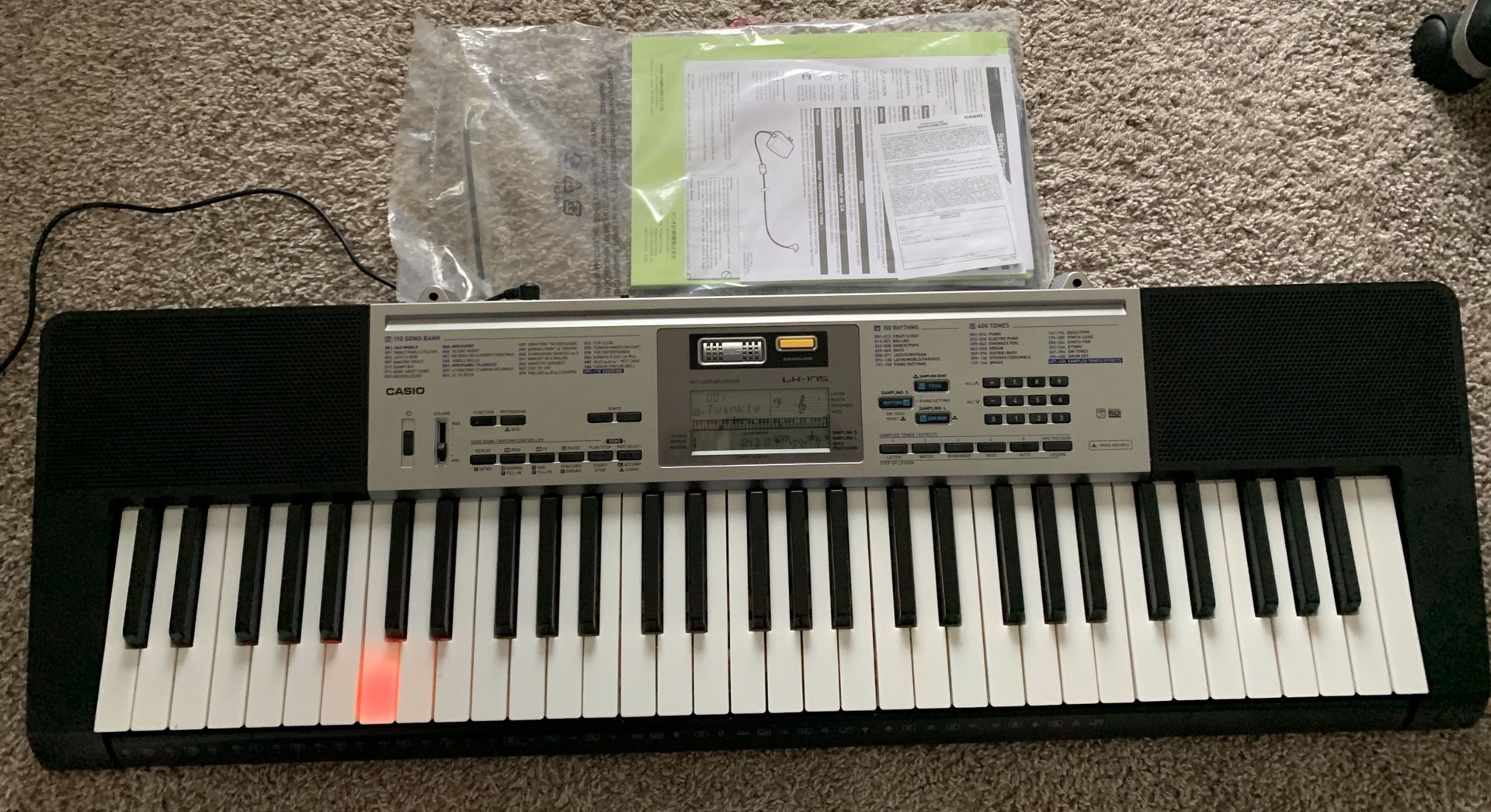 Casio Keyboard LK 175, with all accessories and in excellent condition. for Sale in Irving, TX ...