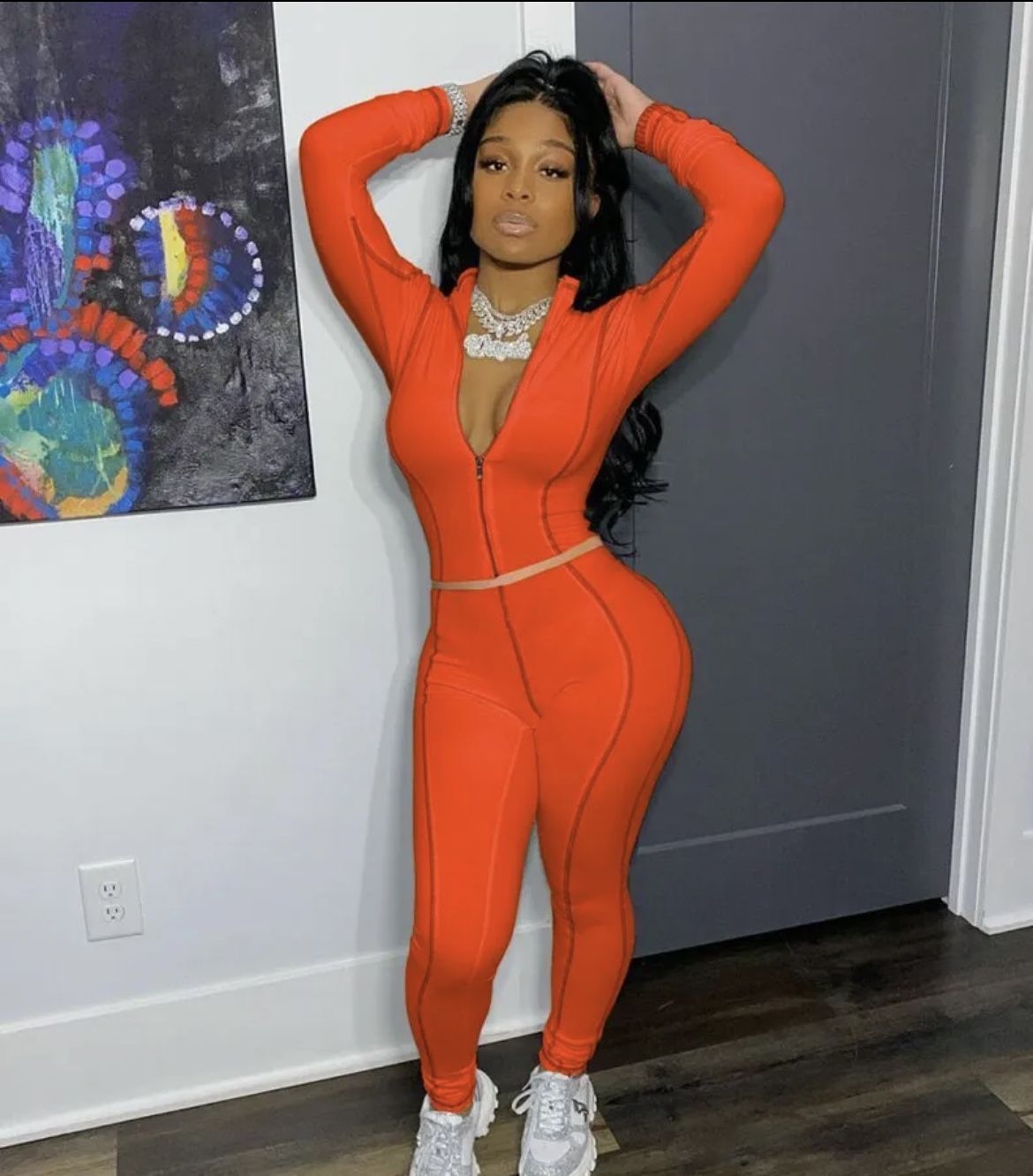 Orange Tracksuit Size m