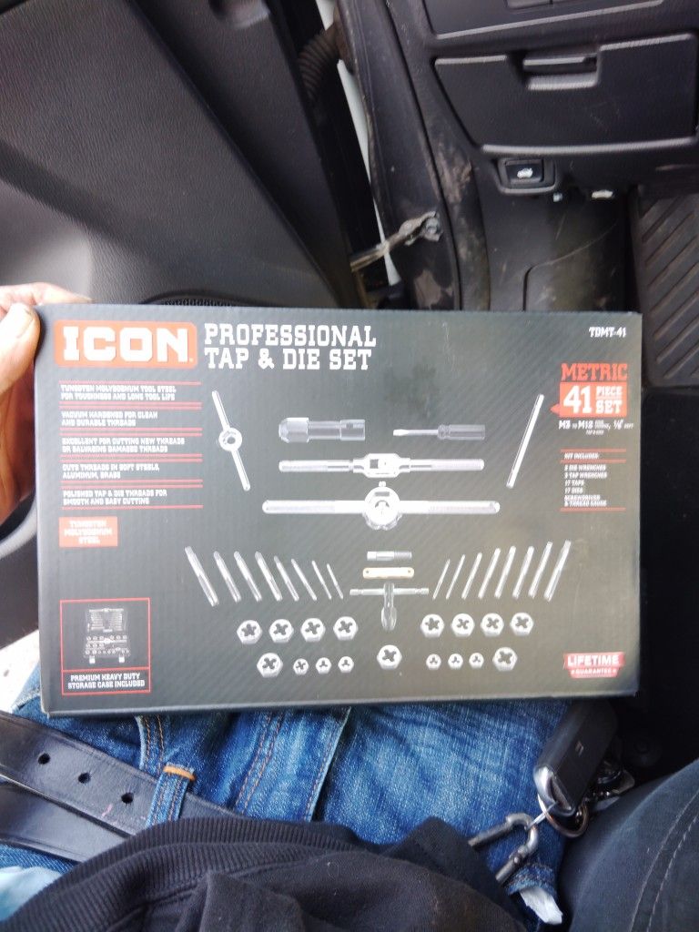 New Icon Professional Tap And Die Set metric