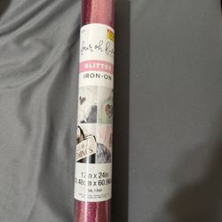 Four Oh Five Iron On Pink Glitter Vinyl 