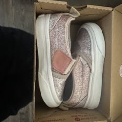 Vans Classic Slip  "Pink Glitter" Preschool Girls' Shoe