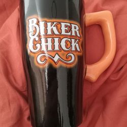 Biker Chick Mug With Lid