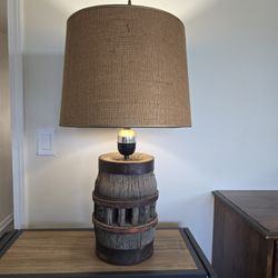 Rustic Lamp Made From Antique Wagon Wheel Hub
