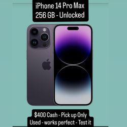 iPhone 14 Pro Max 256GB Unlocked for all Carriers