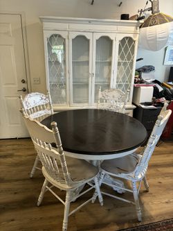 Dining Table And Hutch