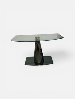 SOFA TABLE TEMPERED GLASS TOP AND BASE
