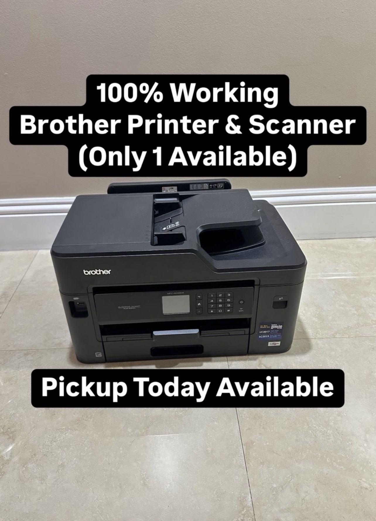 100% Working Brother Printer & Scanner (Only 1 Available) Pickup Today!