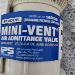 Studor 20341 Mini-Vent Air Admittance Valve with PVC Adapter, 1-1/2- or 2-Inch Connection & 20346 Redi-Vent Air Admittance Valve with PVC Adapter, Whi