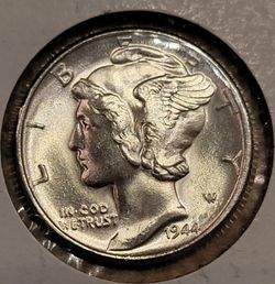 1944 Uncerculated Mercury Dime