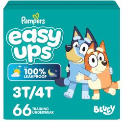 Easy Ups Potty Training Pants, Size 3T-4T, 66 Count