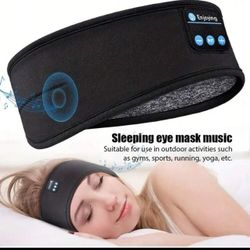 Eye Mask Side Sleeper with Ultra Thin HD Speakers Wireless Bluetooth Headset Headphone Headband Earphone for Side Sleeping Sports Travel Music Sleep B